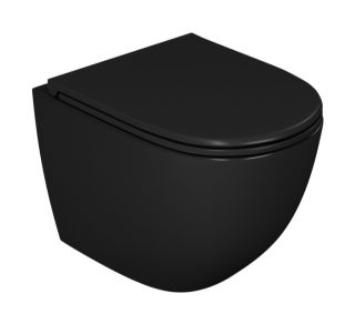 Унитаз подвесной DQ Matrix DT1396025 безободковый чёрный